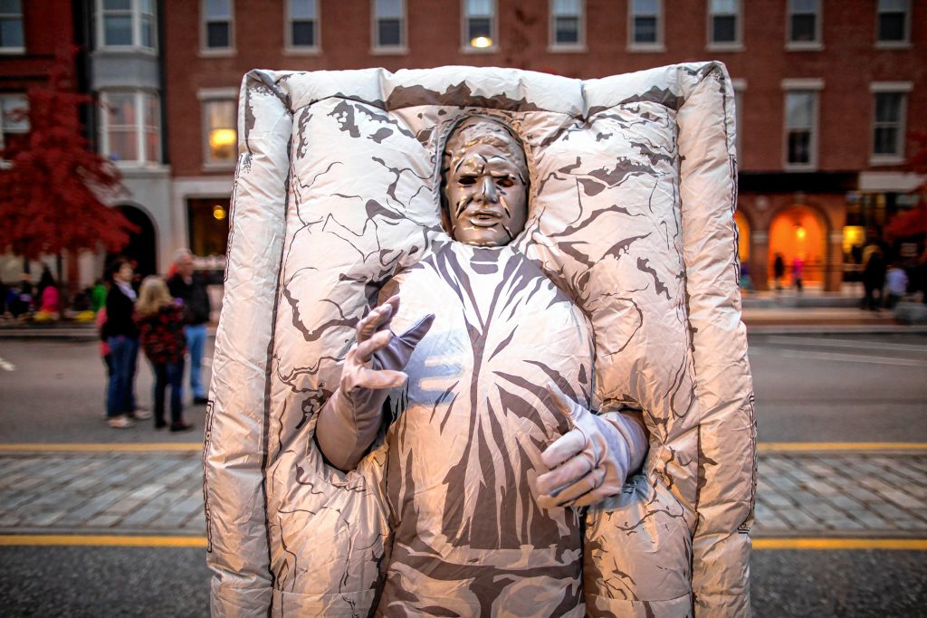 One of the many interesting customs at the Halloween Howl in downtown Concord on Friday evening, October 25, 2019. GEOFF FORESTER