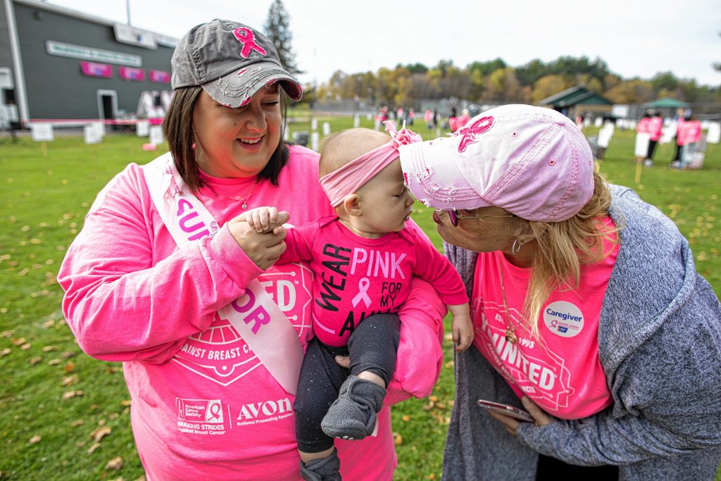 Scenes from the 2019 Making Strides Against Breast Cancer walk at Memorial Field in Concord, New Hampshire on Sunday, October 20, 2019. GEOFF FORESTER