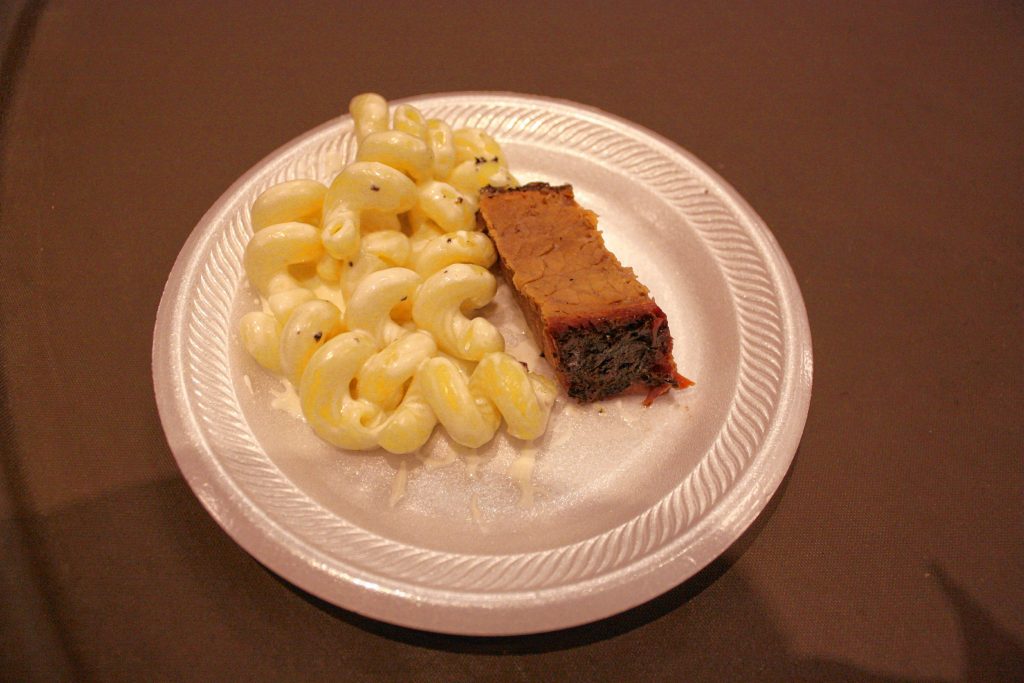 Mac and cheese and beef brisket from O Steaks & Seafood. JON BODELL / Insider staff