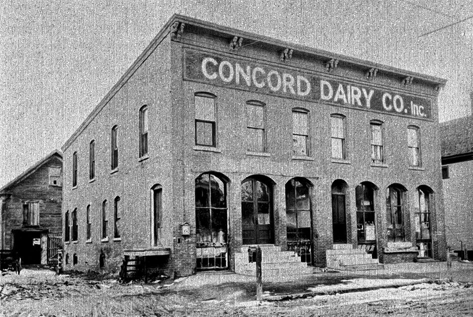 The old Concord Dairy, located at 84 Washington St. in Concord, pictured in 1921. Concord Public Library
