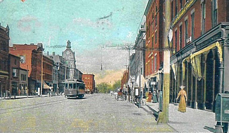 A postcard of Concord's Main Street. 