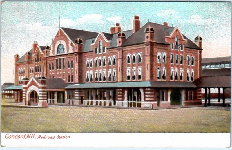 Postcard of the Concord Train Depot The Concord Insider
