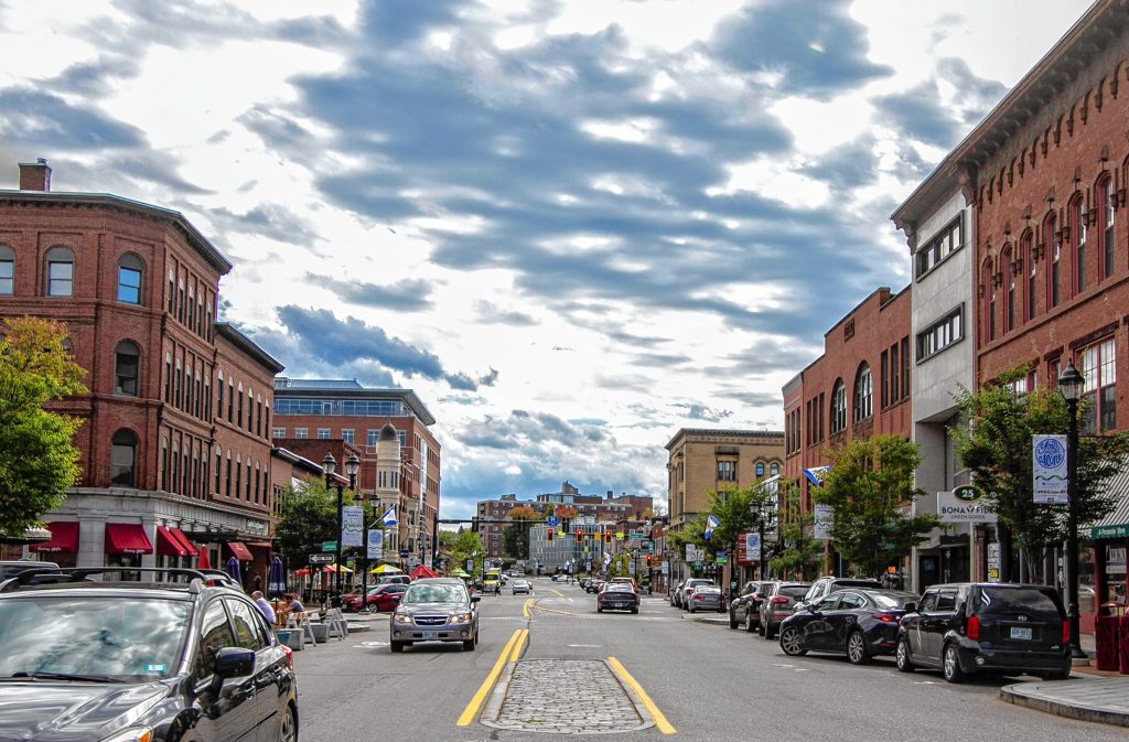 Looking down Main Street in Downtown Concord on October 1st, 2020. ALLIE ST PETER