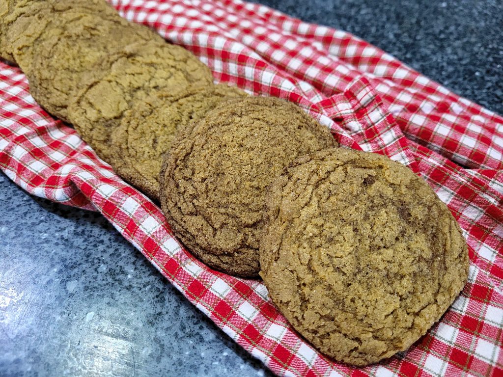 Cookies made from Linda Dunning's Gingersnap recipe.  Sarah Pearson