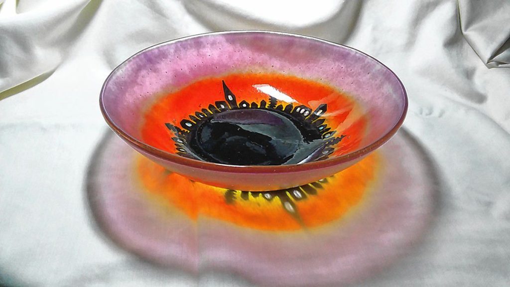 Small glass bowl by Karen Mehos 