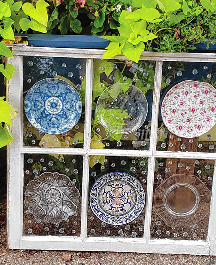 Susan Douglass upcycles glass objects for home and garden 