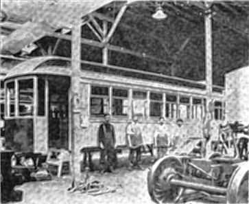 A rare photograph of the interior of the railroad shops at Concord in 1902. 