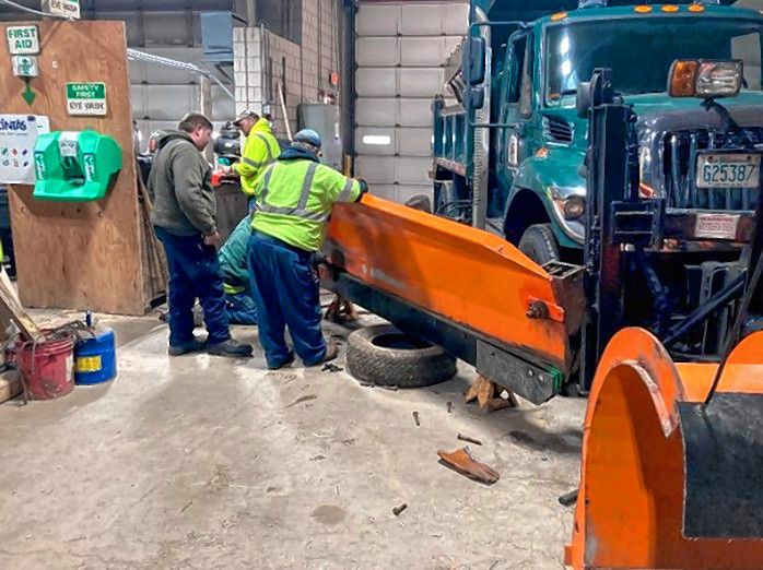 Concord General Services road crews spent the week preparing for snow, including maintenance checks on trucks and equipment vehicles.