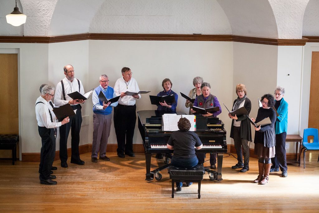 The Canterbury Singers, with director Kathryn Southworth, will present a Bach’s Lunch Concert, “Come, the Feast is Ready! A Shaker Christmas,” at Concord Community Music School on Dec. 12. Elizabeth Frantz