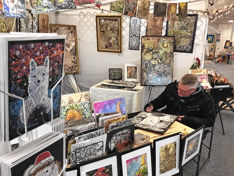 On Nov. 26, artists participating in WInterFox Art Market held demonstrations on their craft.  