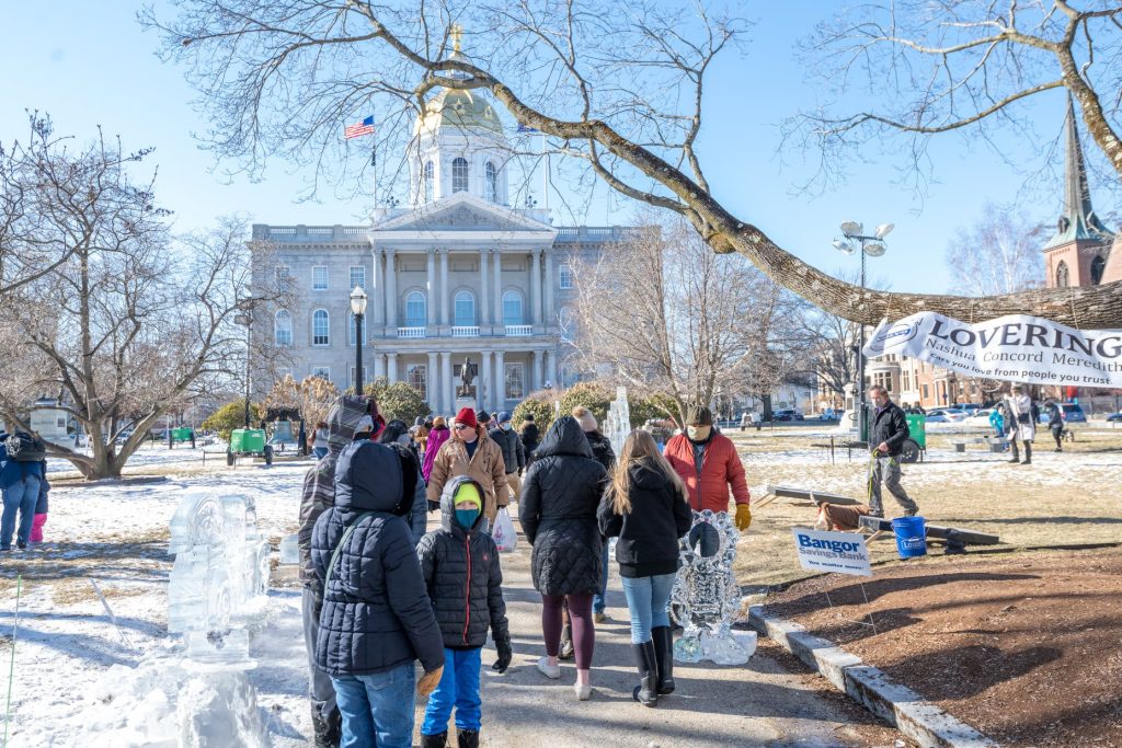 Activities are offered on the State House Lawn at a past Winter Fest in Concord.