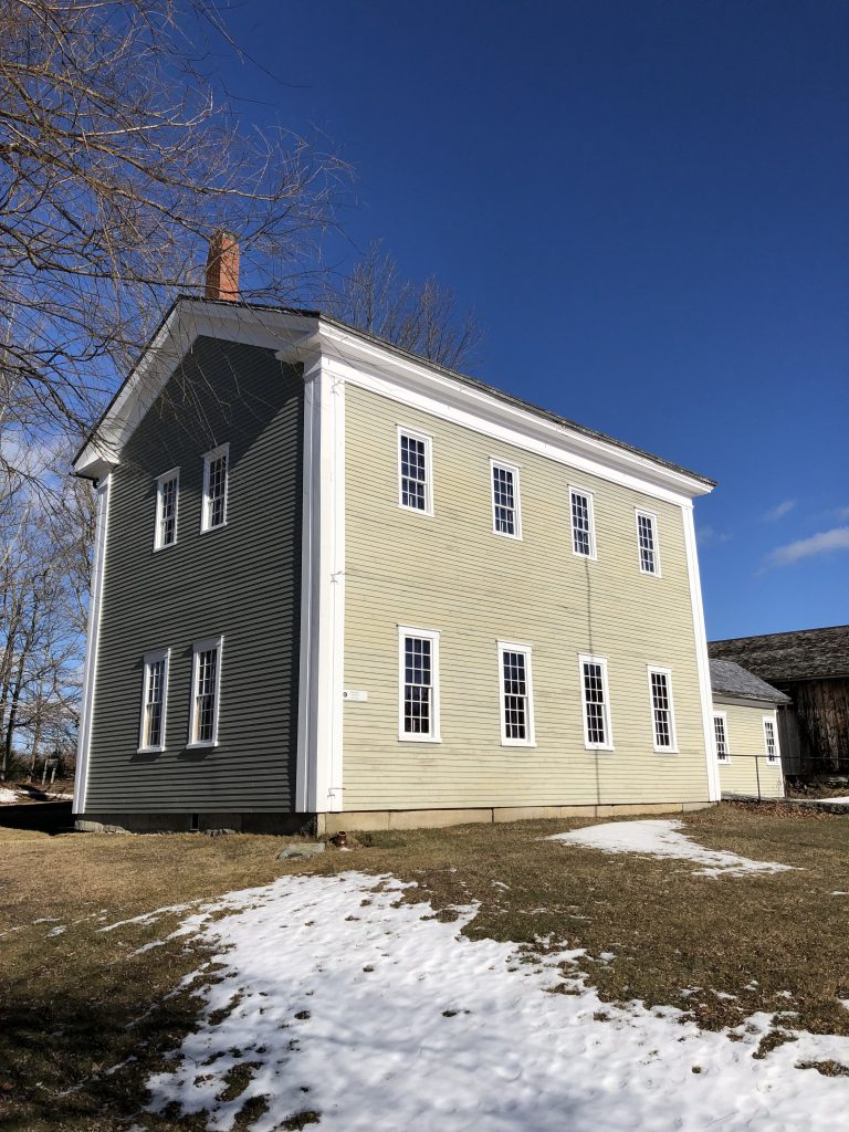 The schoolhouse restoration at Canterbury Shaker Village is nearly complete.