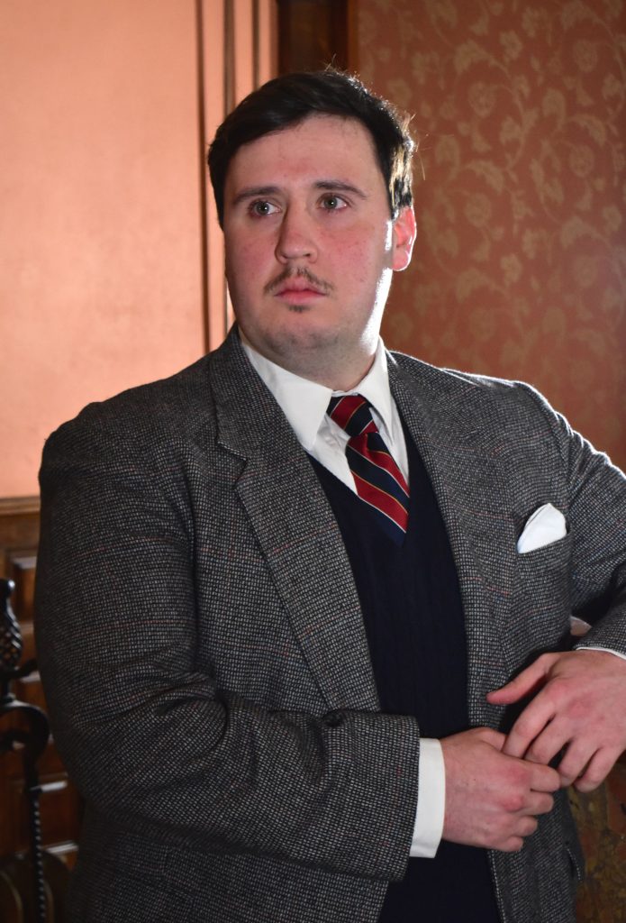 Garrison Garron plays the role of Leonard Vole, the main nsuspect in the murder trial in Agatha Christie’s “Witness for the Prosecution.”
